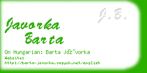 javorka barta business card